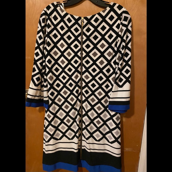 Eliza J Casual Diamond Pattern Dress Size 6 - Picture 2 of 4